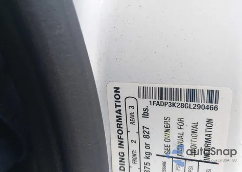 2016 Ford Focus Se from USA, damaged, VIN 1FADP3K28GL290466